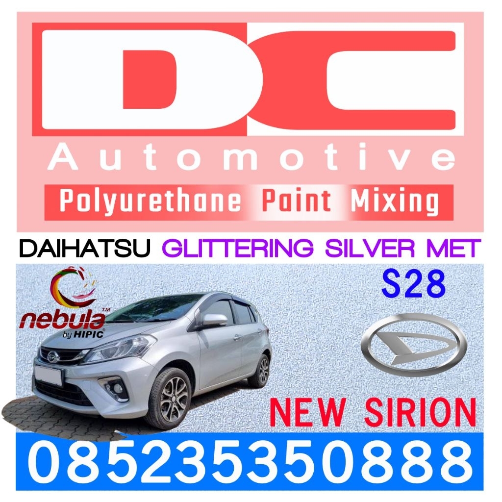 Cat PU Daihatsu/Toyota Glittering Silver Mica Metallic S28