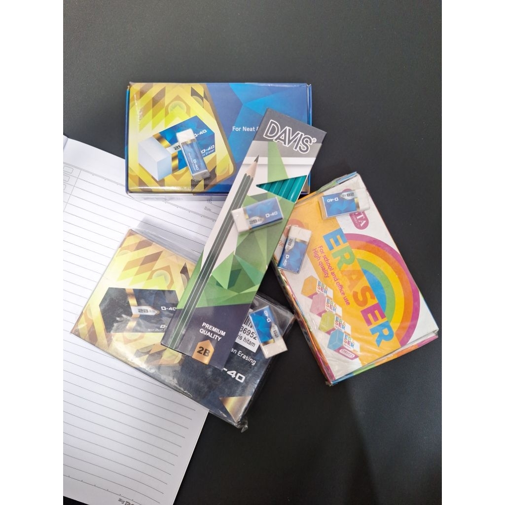 

Paket ERASER Isi 40 + Pensil 2B/Penghapus warna Bonus Pensil 12 Pcs/Alat Menghapus Pensil/ATK