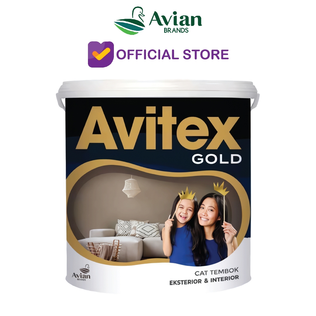 Cat Tembok Avian Avitex Gold Interior Warna Putih 5 Kg