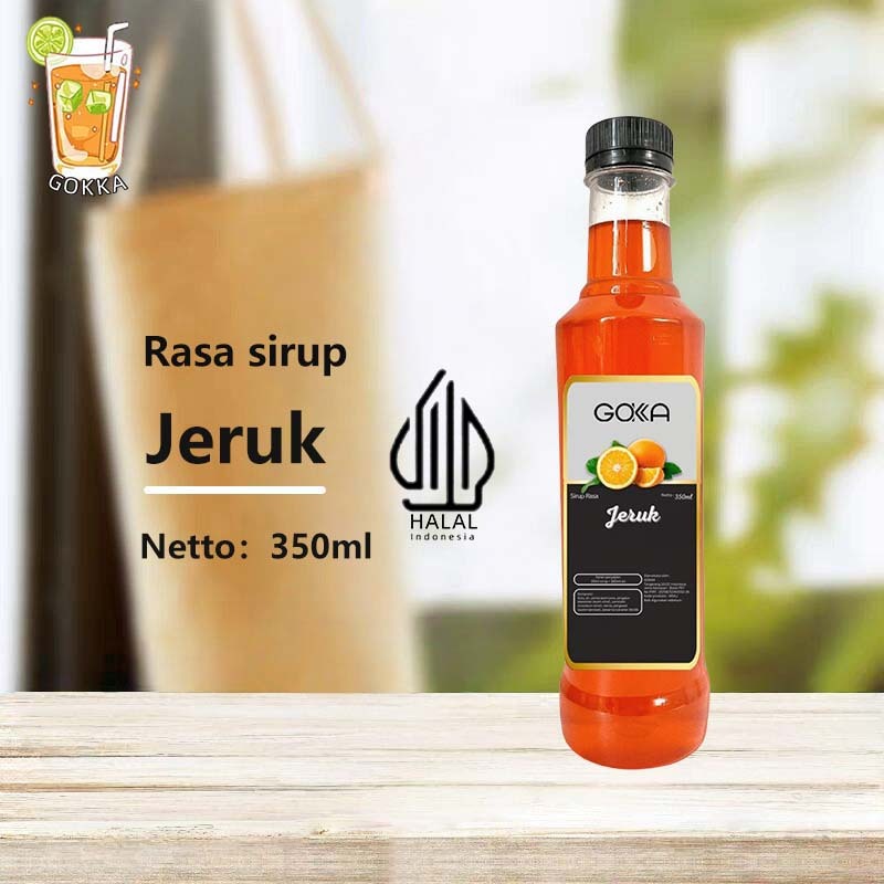 

GOKKA Jeruk Minuman Konsetrat Jeruk Syrup Sirup Cair Sertifikasi HALAL 350ml