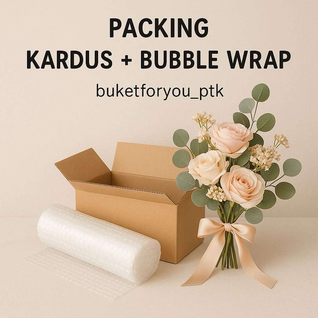

Buketforyouptk Packing tambahan bubble wrap agar aman dalam pengiriman