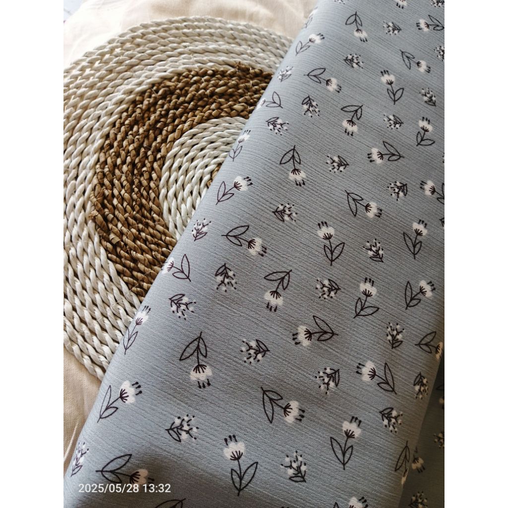 Crinkle motif Kringkel Yoryu Rayon Viscose