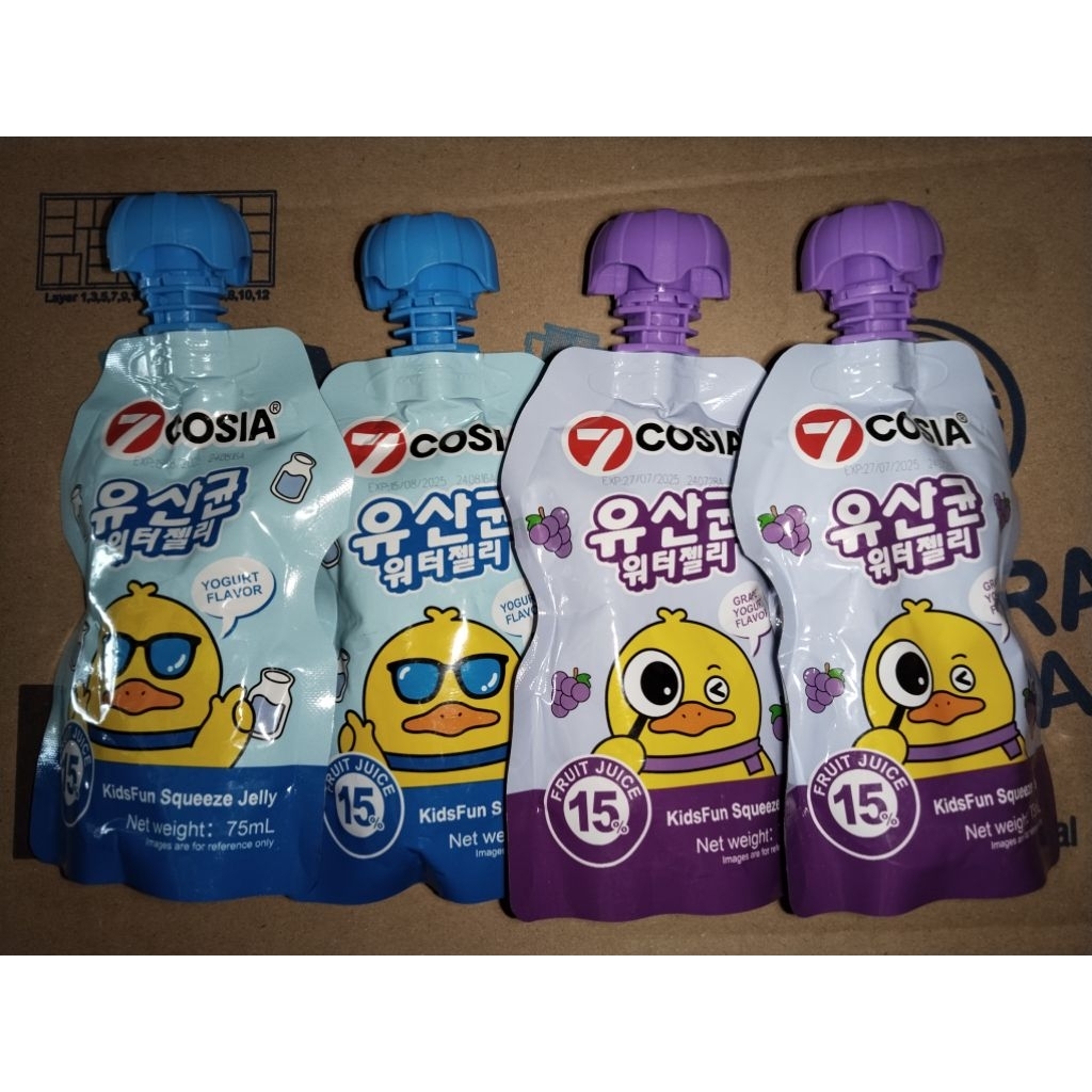 

7 COSIA Kids Fun Squeeze Jelly Rasa Original / Anggur 75 ml Per Pcs