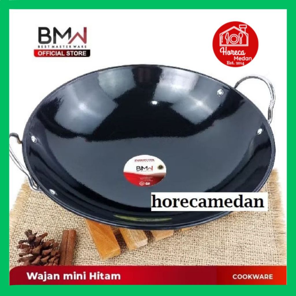 Wajan Hitam Mini KECIL / Kuali Penggorengan Wajan Enamel 20 23 25 cm