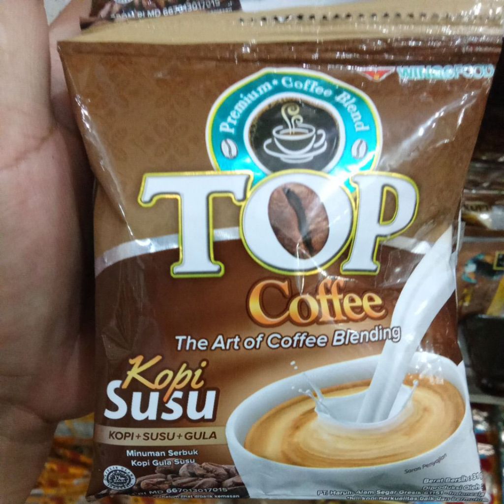 

Top Coffe Premium Kopi Susu 31gr Renceng Isi 12 Sachet
