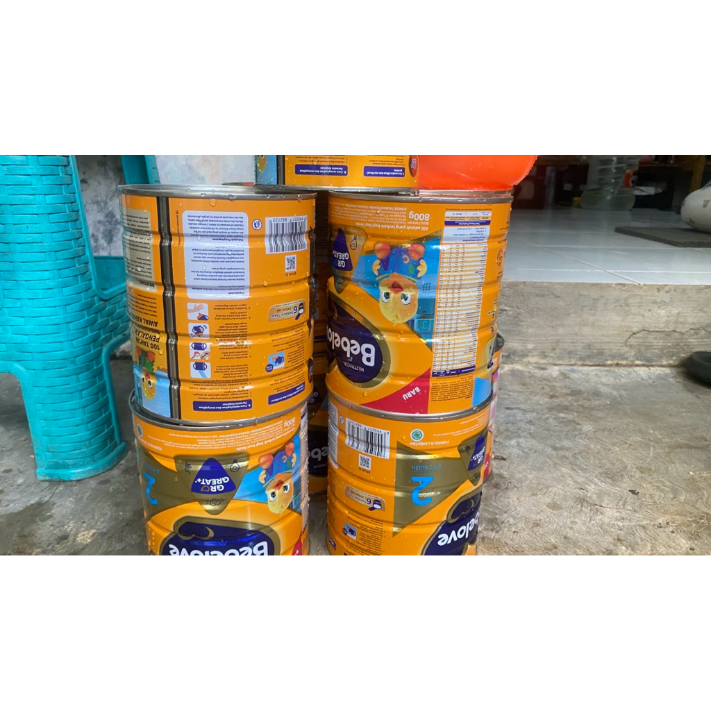 

kaleng susu bekas merk bebelac