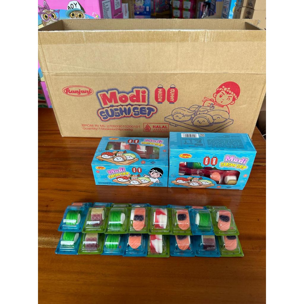 

Permen sushi Modi set 1 box isi 24 pcs