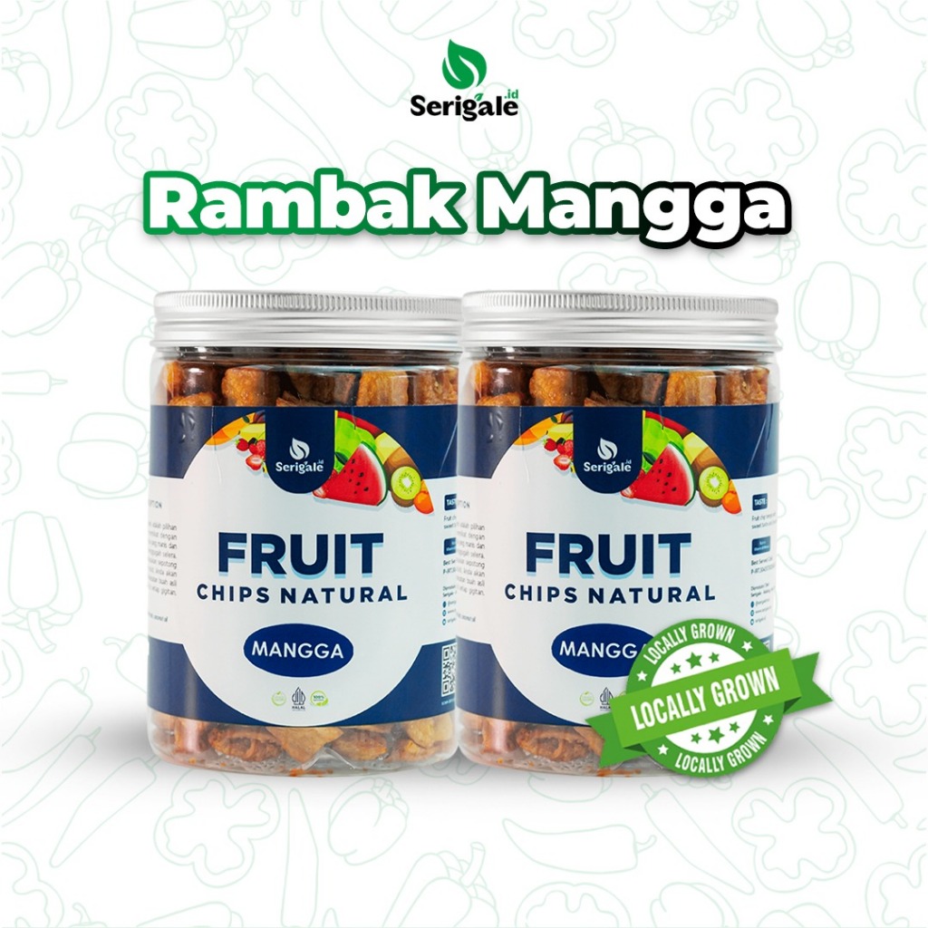

Serigale Keripik Rambak Mangga Camilan Sehat Diet Kemasan 650ml- New Packaging