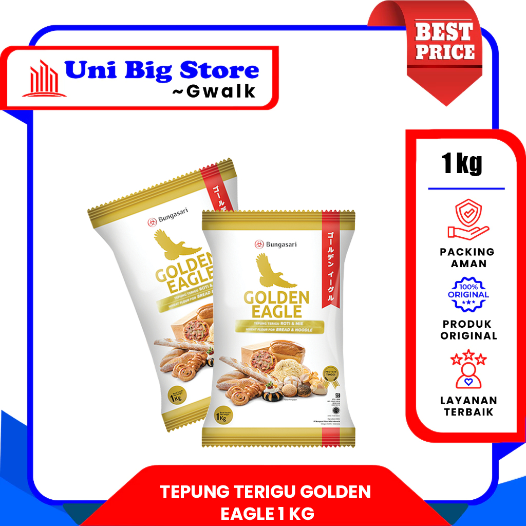 

BUNGASARI GOLDEN EAGLE TEPUNG TERIGU FLOUR MILLS - 1 kg