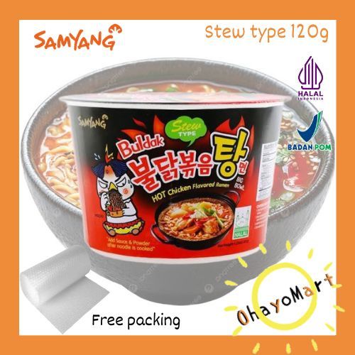 

Samyang Buldak hot chicken ramen stew Big Bowl / Samyang green mi kuah rasa ayam pedas Cup 120g