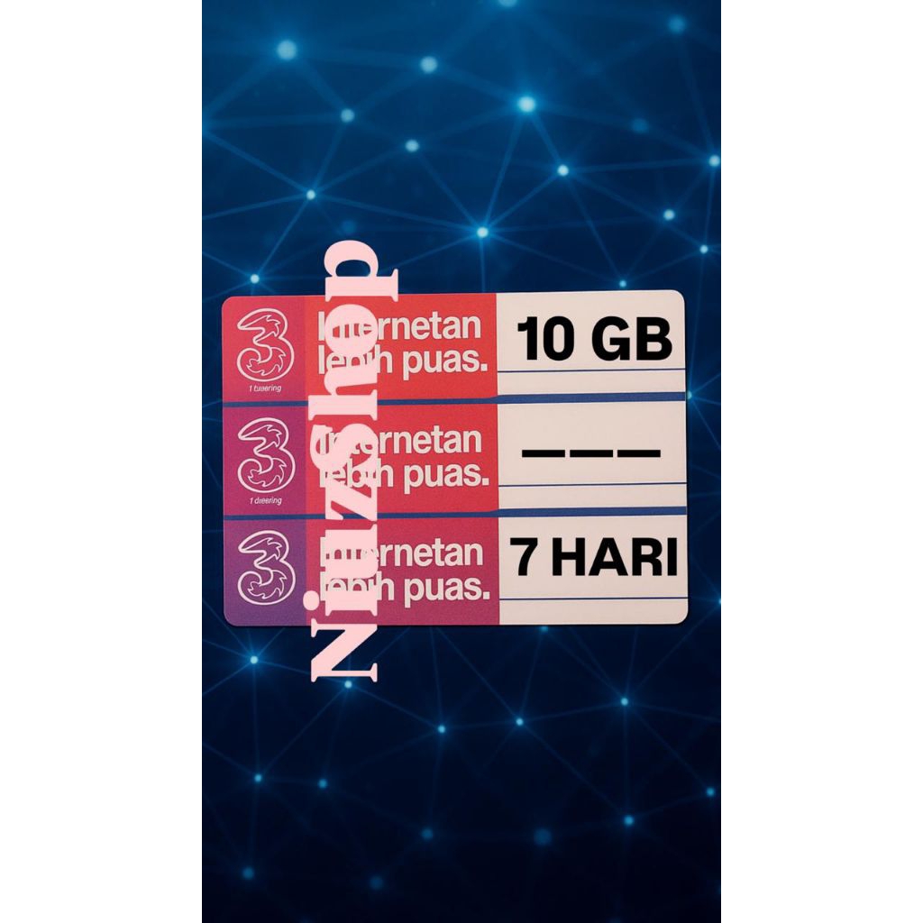 VOUCHER TRI 10GB/7HARI