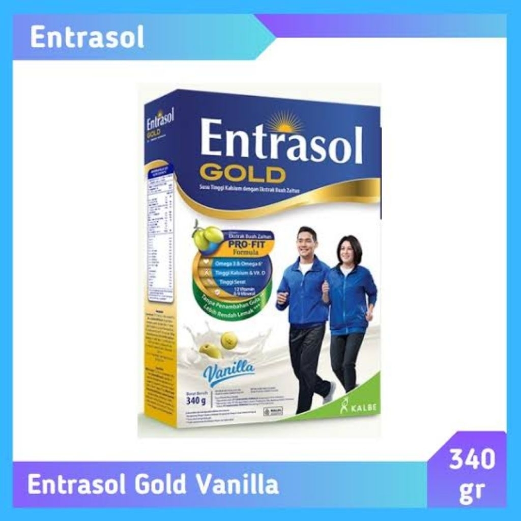 

Entrasol Gold 340 gr Susu Tinggi Kalsium Rasa Vanila / Cokelat
