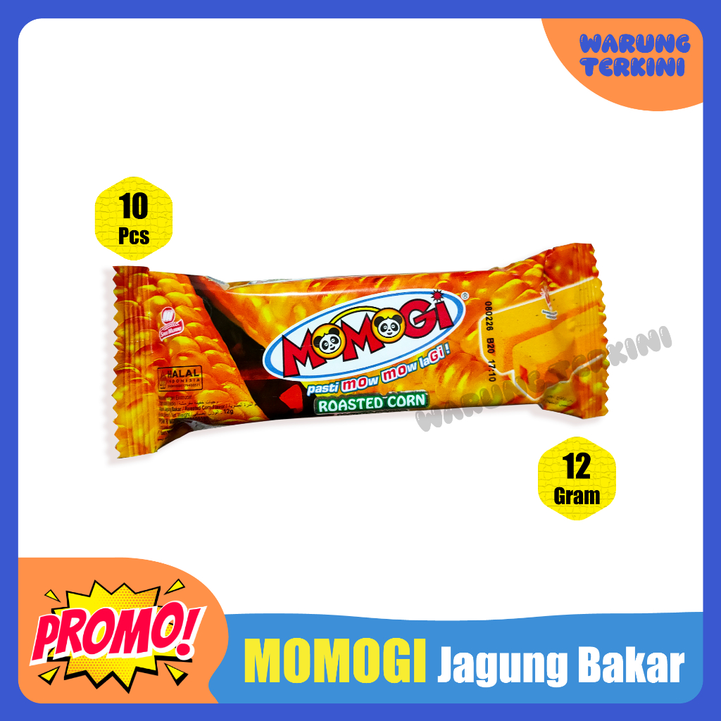 

Momogi Rasa Jagung Bakar 1 Box 10 Pcs 12g | Cemilan Enak
