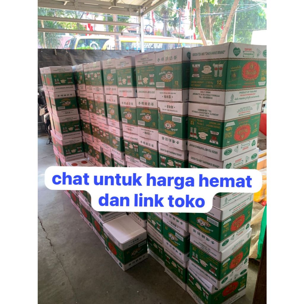 

12 Pcs X BPOM GREEN Thai Tea Chatramue 200 Gr (chat untuk link hrga hemat)