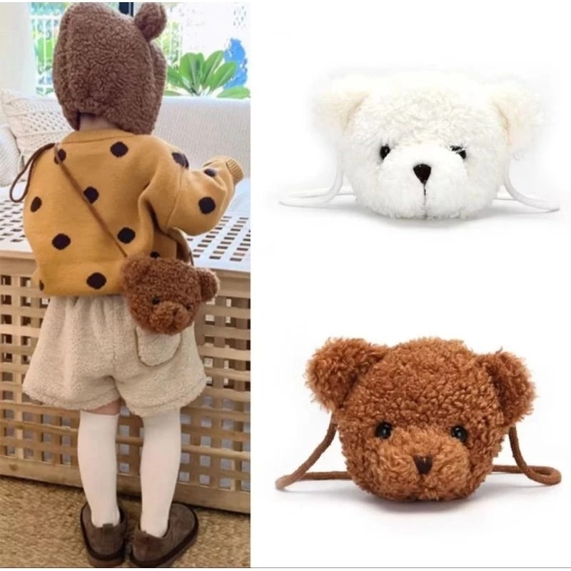 new Tas Selempang beruang  Mini Tedy Bear / Tas Selempang Anak Boneka Lucu / Tas boneka Tedy Bear/ T