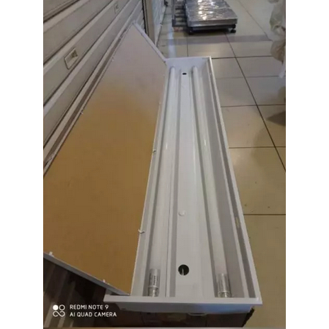 Kap lampu TKI 2x36 cover acrylic susu set led PHILIPS 2X16 WATT , 2X18 w / set led 2x18W INLITE PUTI