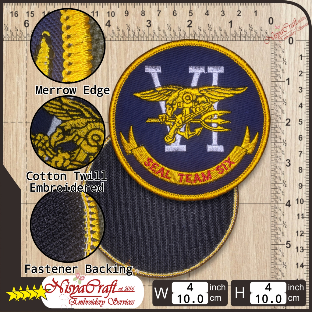 NCEP0102-0021 US Navy SEAL Team 6 Sealteam Six | NAVY SEALS TEAM | Badge  Patch Bordir