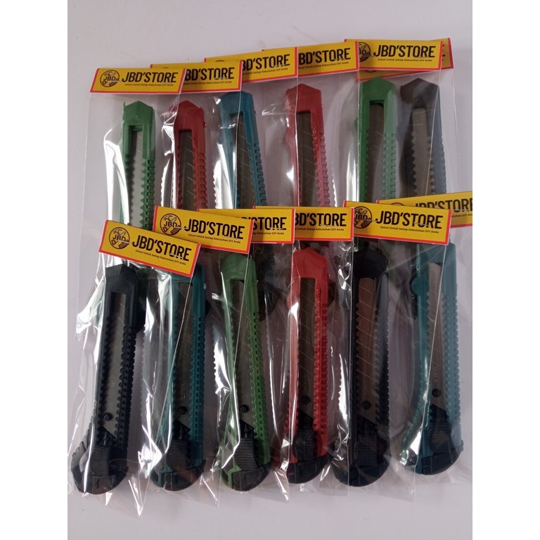 

Pisau CUTTER BESAR | Kater | Cutter Knife Yamata warna-warni satuan