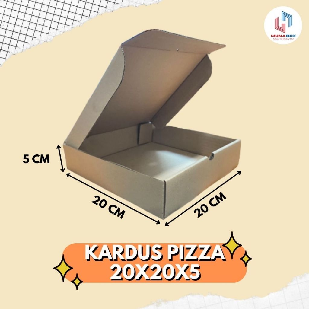 

Kardus Box Pizza 20x20x5 Kardus Kemasan Pizza Die Cut