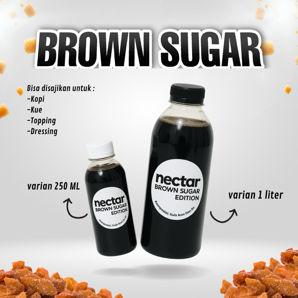 

Nectar - Gula Aren Cair Premium 100%MURNI tanpa Pemanis Buatan Tersedia Ukuran 1L dan 250ml