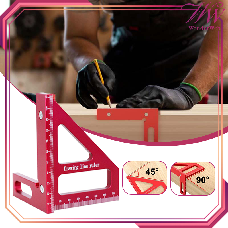 

Penggaris Siku Serbaguna Penggaris Segitiga Siku Penggaris Woodworking Woodworking Ruler Untuk Pertukangan Kayu