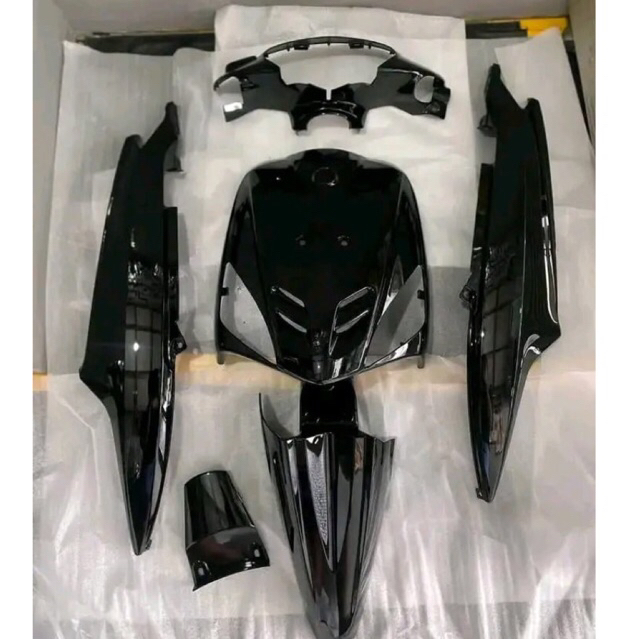 body mio sporty warna hitam / body set halus mio sporty hitam glossy / mio sporty