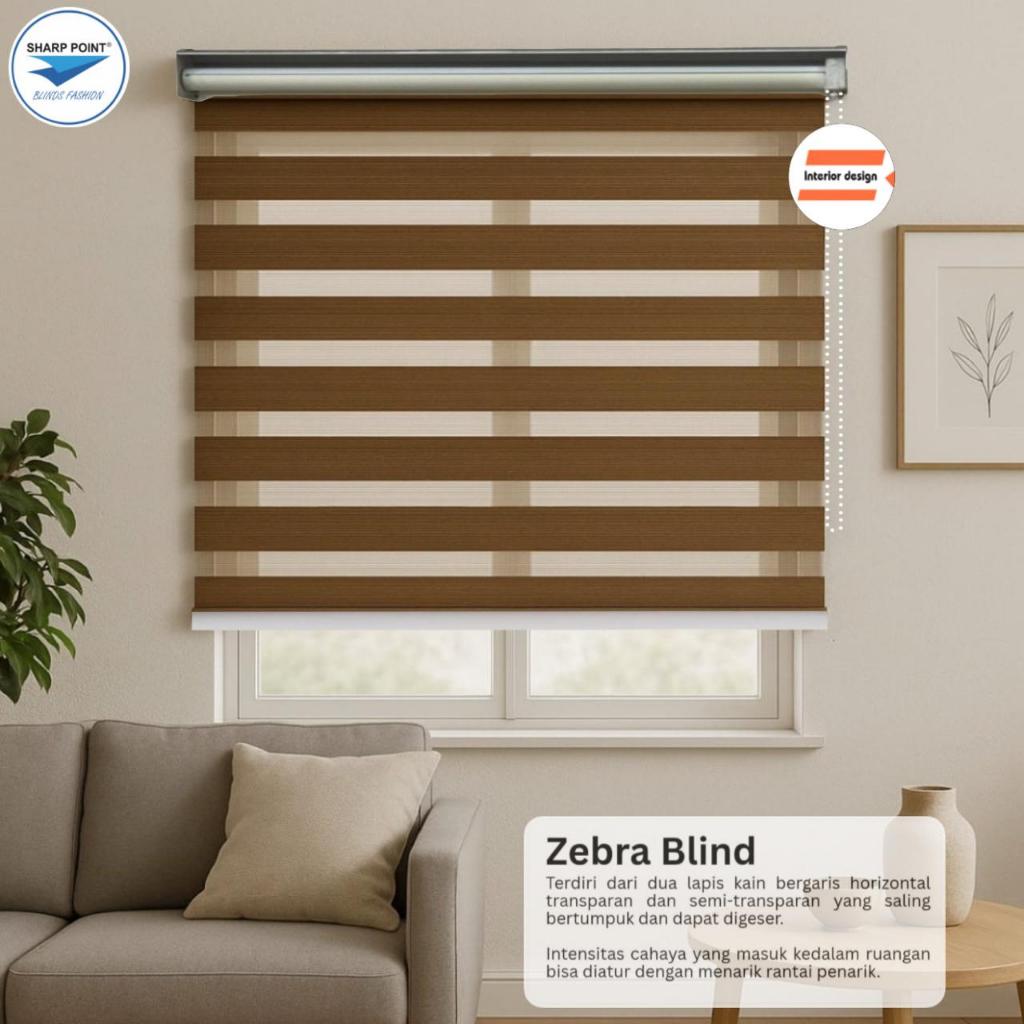 Zebra Blind / Tirai gulung - Sharp Point