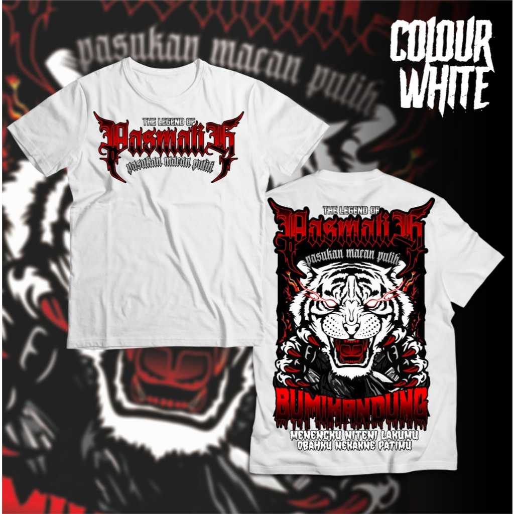 Kaos PSCP The Legend Of Pasmatih Pasukan Macan Putih Sablon DTF Print Premium Anti Luntur By Bajumur
