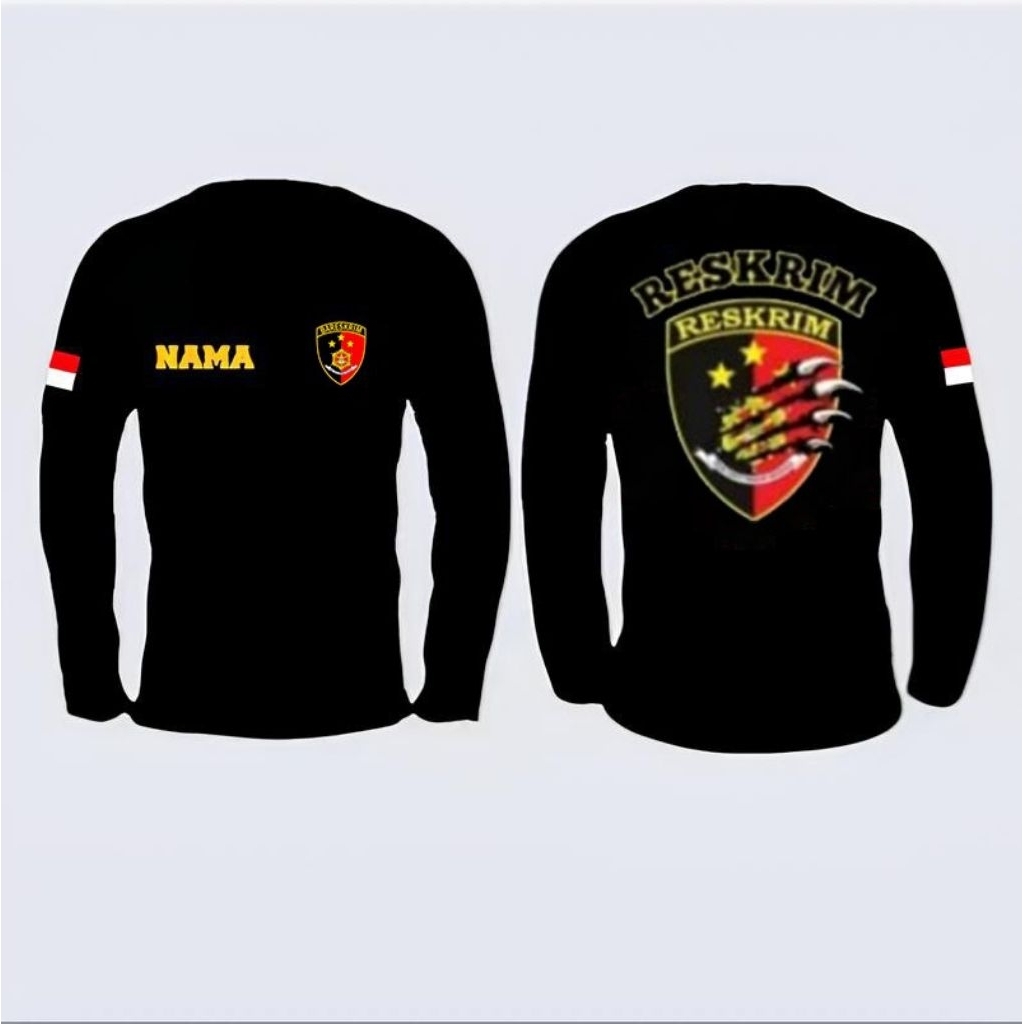 Kaos Lengan Panjang Reskrim Free Nama