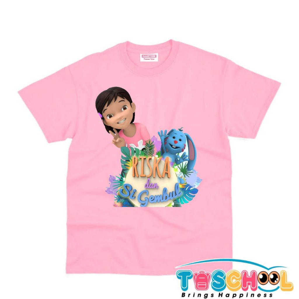 BAJU ANAK KAOS ANAK RISKA DAN SI GEMBUL