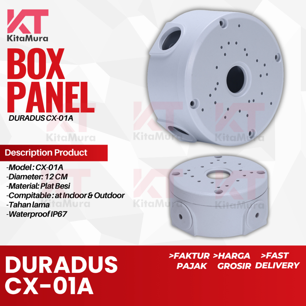 Duradus Camera CCTV, Junction Box Camera CCTV Indoor Universal Dome