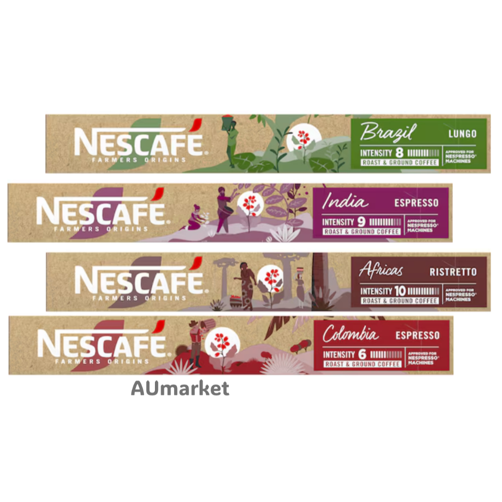 

Nescafe Farmers Origin Pods Coffee Capsule 10 pack Nespresso Starbucks