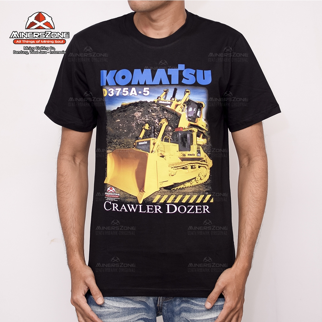 MinersZone Kaos Tambang KOMATSU Dozer D375A-5 | Kaos alat berat | Heavy Equipment | Tambang Batubara