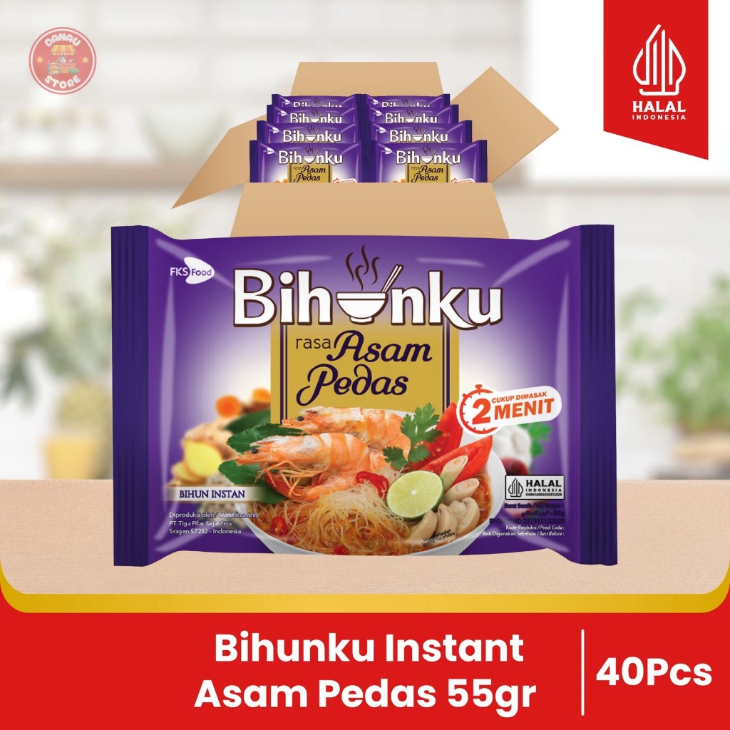 

Bihunku Instan - Asam Pedas - 1 karton - 40 Pcs - 55gr