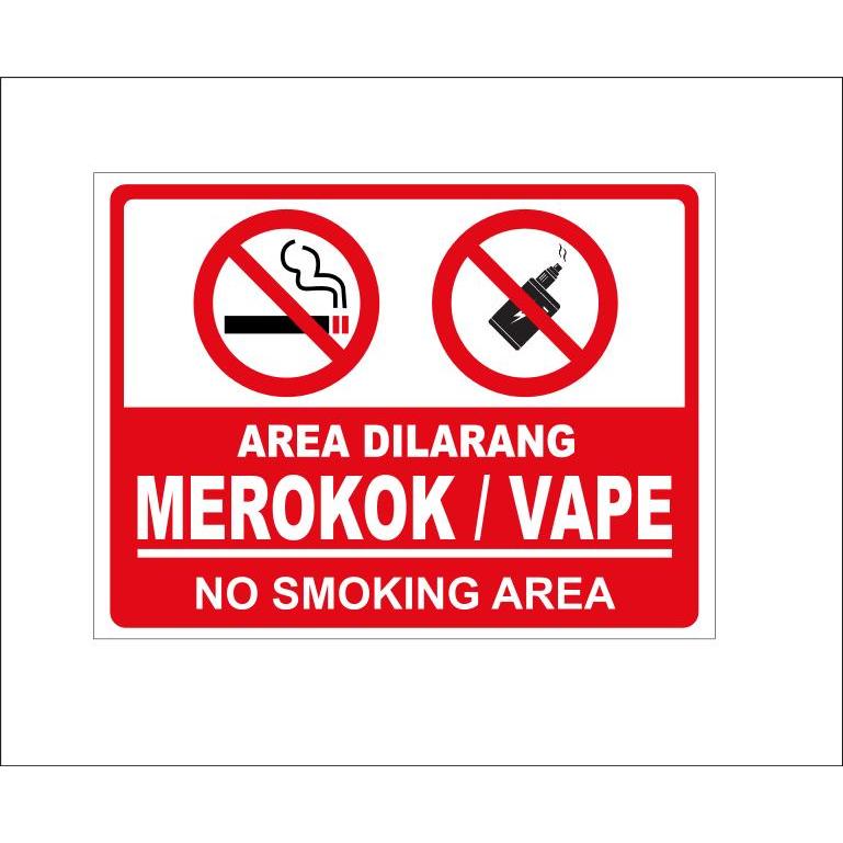 

STIKER VINYL DILARANG MEROKOK DAN VAPE NO SMOKING AREA -SIAP KIRIM