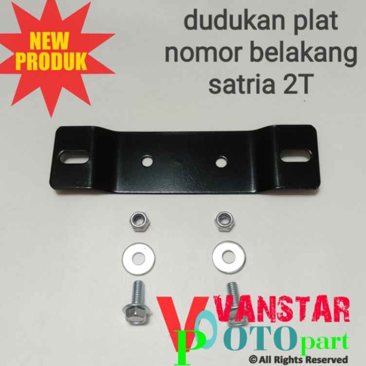 KODE G13D dudukan plat nomor belakang satria hiu lumba 2T Shogun lama crystal