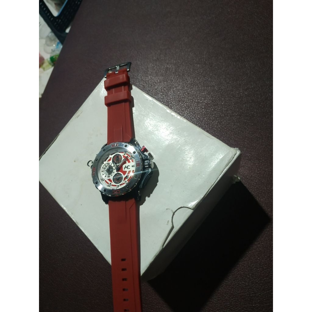 Jam Tangan AC 9205 MC Merah Putih Langka