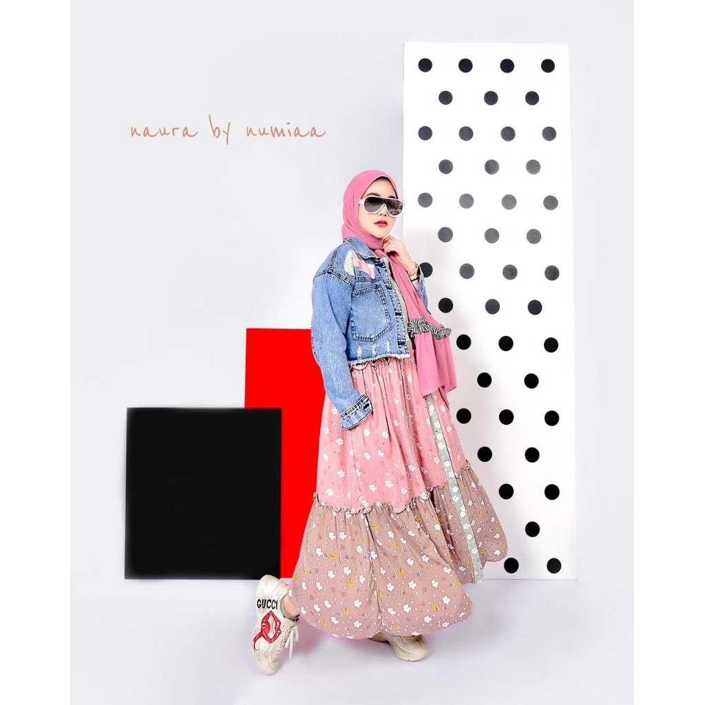 Gamis set Jeans by Numiaa