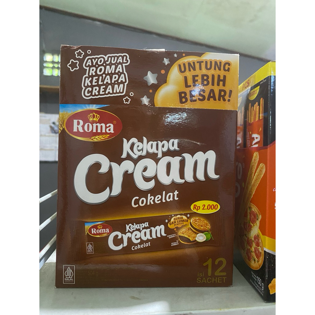 

Roma Kelapa Cream Coklat 1 Box Isi 12pcs