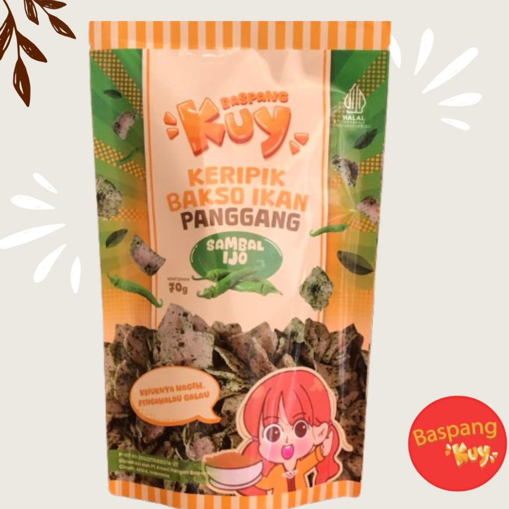 

Keripik Bakso Ikan Panggang (BASPANG) - Varian Sambal Ijo