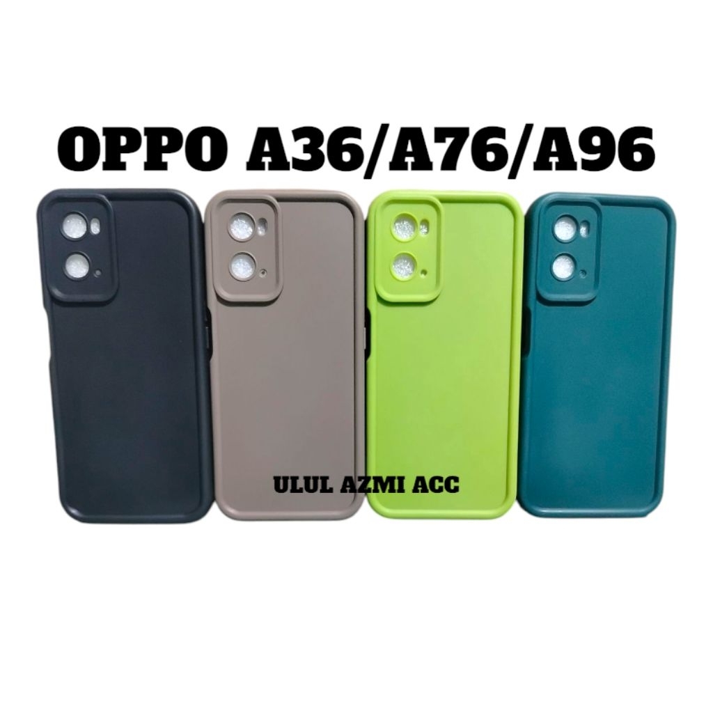 Case Matte Rose Hp Oppo A36 A76 A96 Softcase Pelindung Kamera