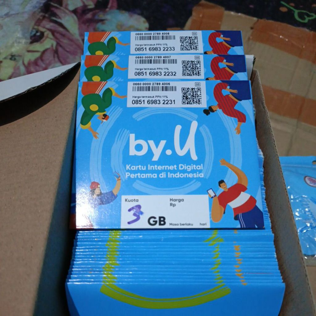 SP Telkomsel Byu 3gb kuota nasional Segel