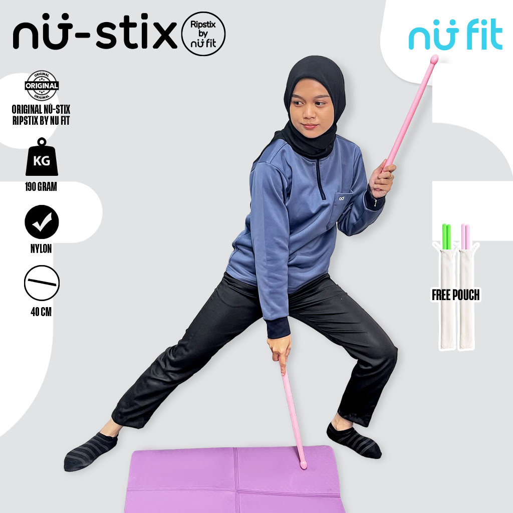 NR Nu Fit - Original N-stix Ripstix by Nu Fit - Pound Fit Stick Ripstix - Poundfit Stick Yoga Senam