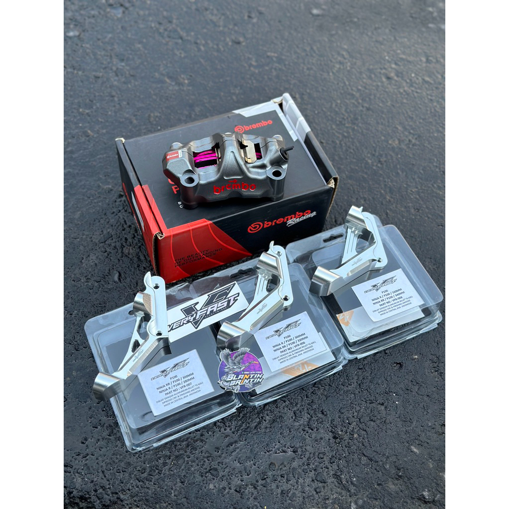 Breket kaliper brembo p100 pnp skok ninja r rr disc 300 320 breket brembo pnp skok ninja r disc 300m