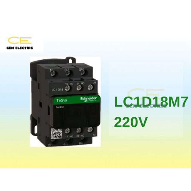 CONTACTOR KONTAKTOR TESYS D 3P 18A 440V COIL 220V LC1D18M7