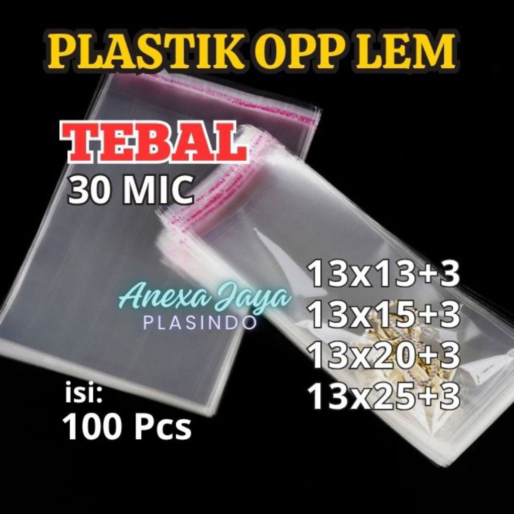 

PLASTIK OPP LEM LEBAR 13 CM TEBAL 30 MICRON