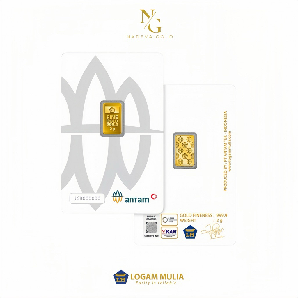 Emas Logam mulia Antam certy 2 gram/gr RM 2021/2022 murah
