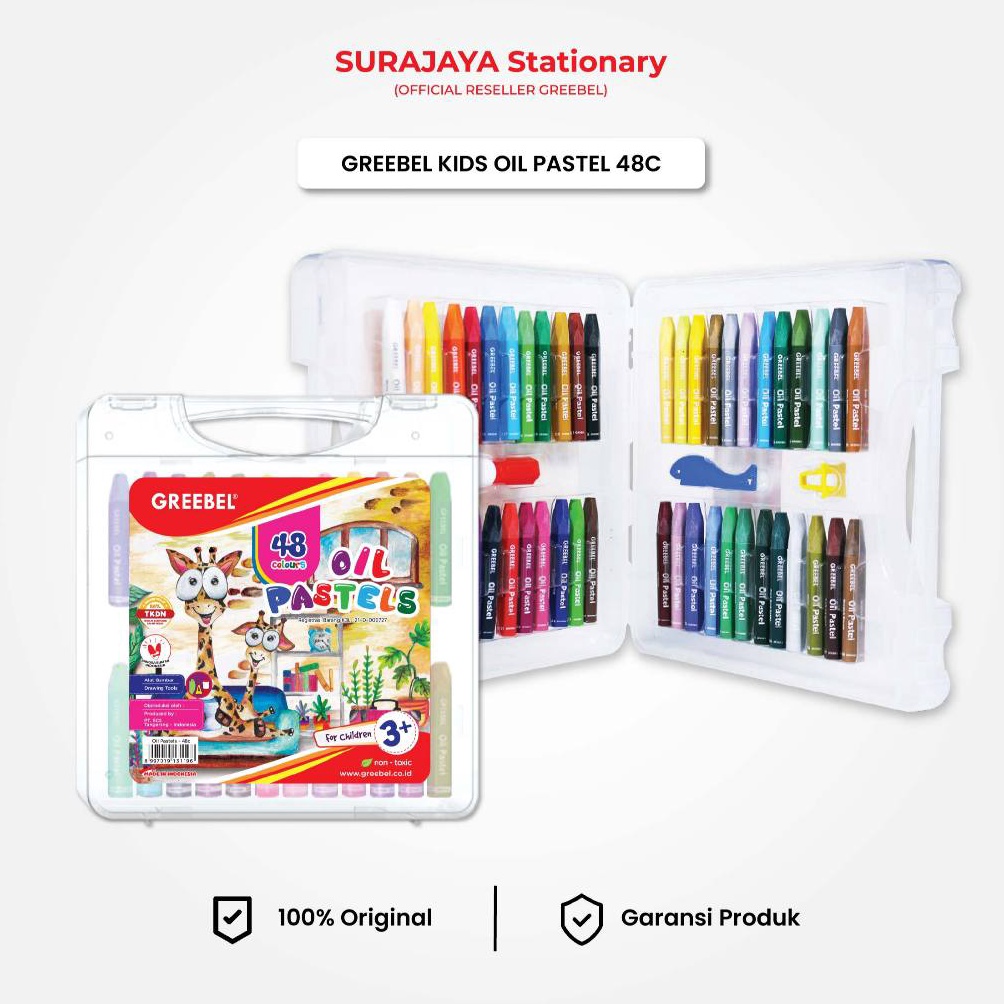 

KODE A98E GREEBEL Crayon Greebel 48 Warna Kids Oil Pastel 48 Warna Crayon Greebel