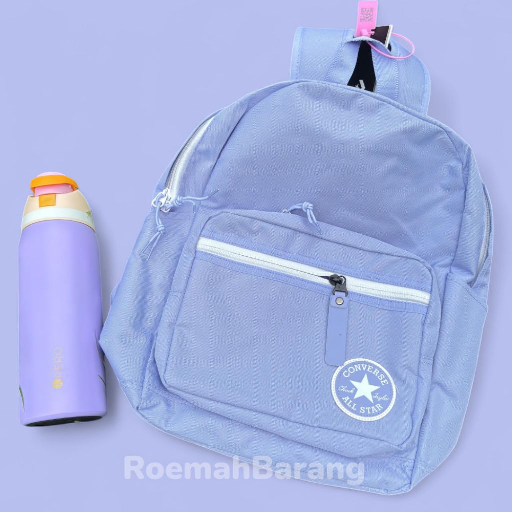 BISA COD Tas Converse Anak Sekolah SD SMP SMA Kuliah Ungu Import / Tas Ransel Punggung Converse / Ta