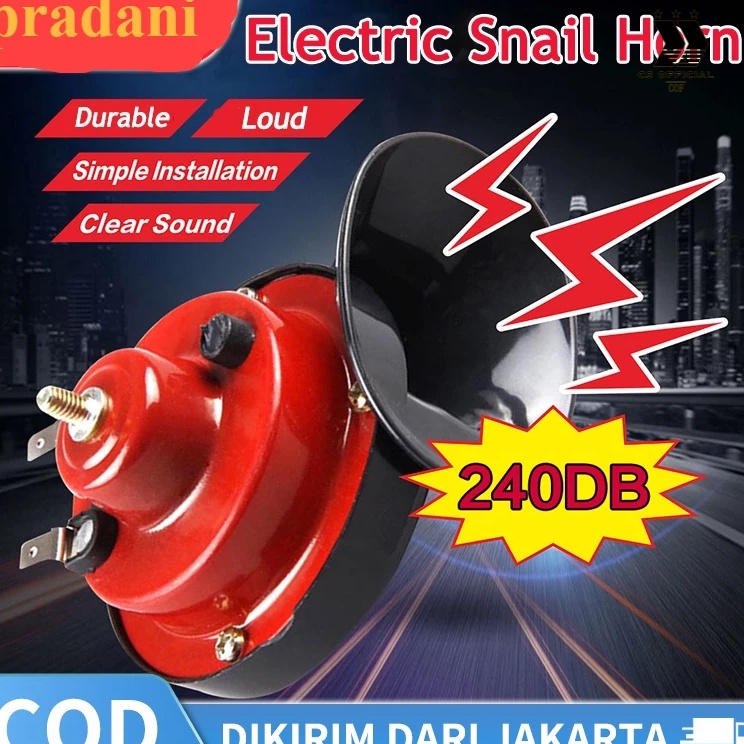CSO Klakson Keong waterproof anti air double  Aksesoris Motor mobil 12 V Suara Seperti Denso Dan Hel